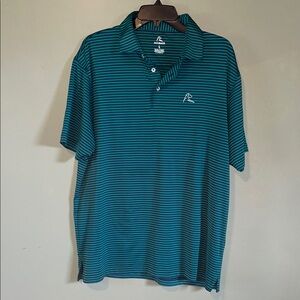 Men's Striped Polo Shirt Rhoback Size L